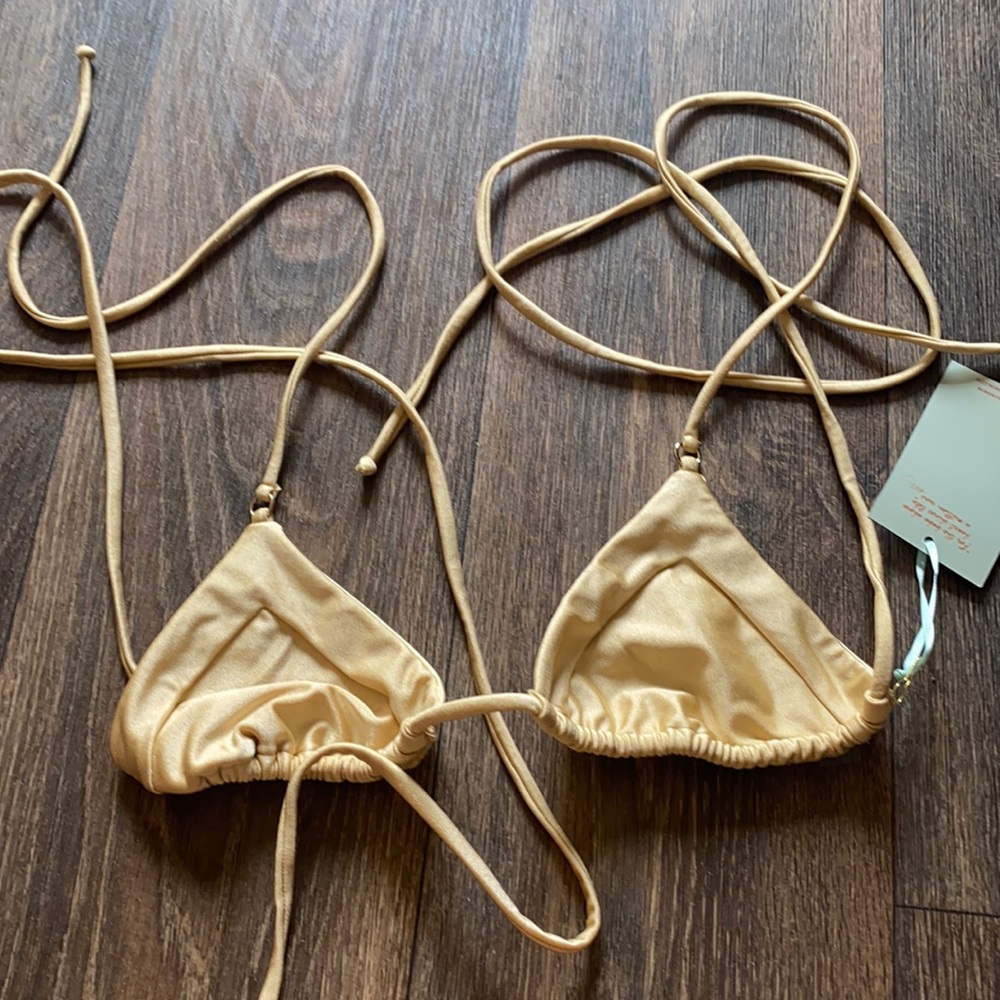Heart of Sun Gold Bikini Top